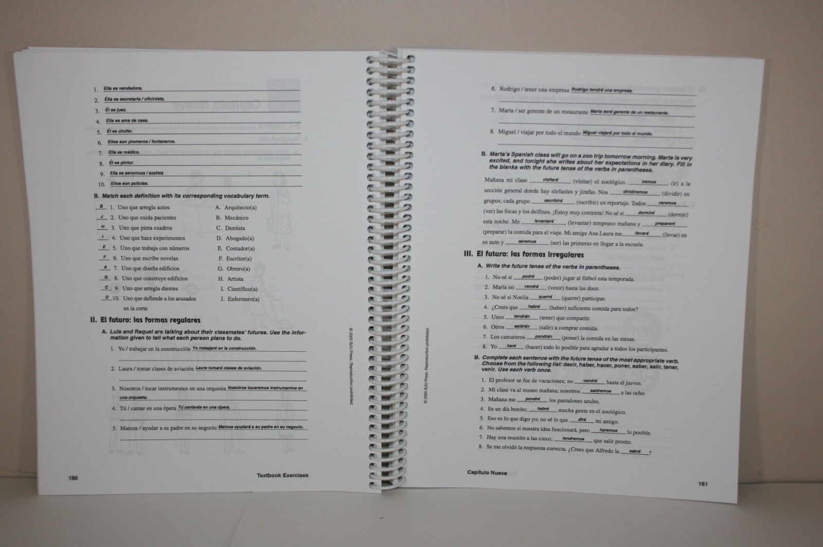 BJU Spanish 2 Student Textbook Teacher Activity Manual. Second Edition EUC