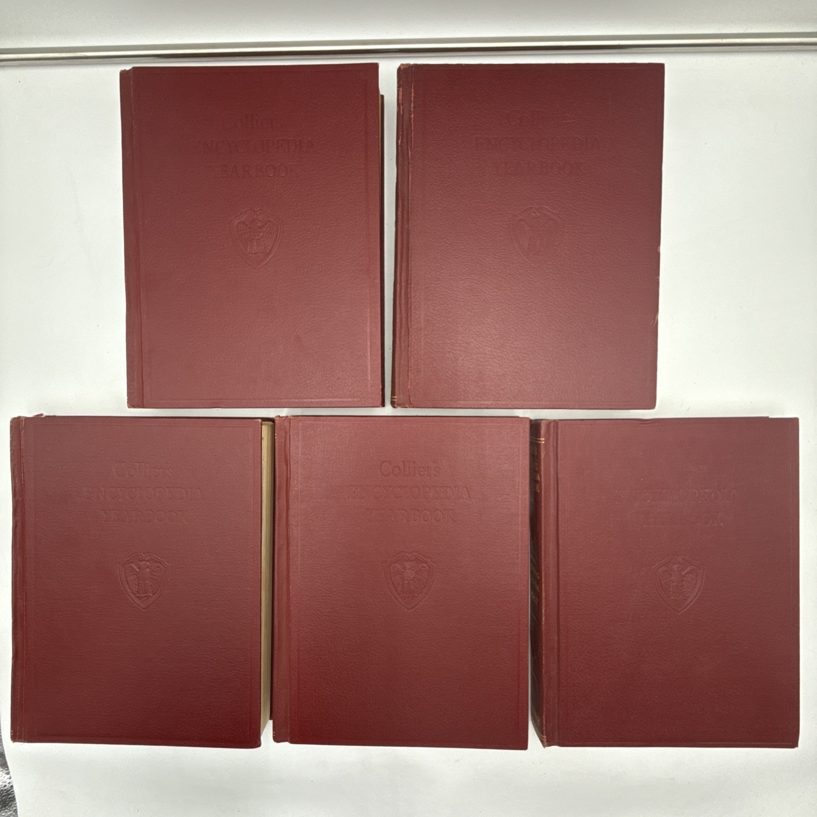 Collier’s Encyclopedia Vol 1-20 FULL SET 1960 VTG Black & Red + 5 Yearbooks