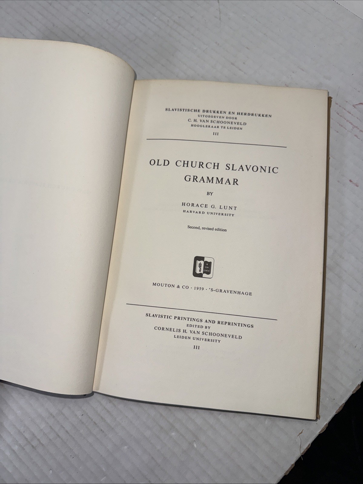 Old Church Slavonic Grammar, Horace G. Lunt 1959