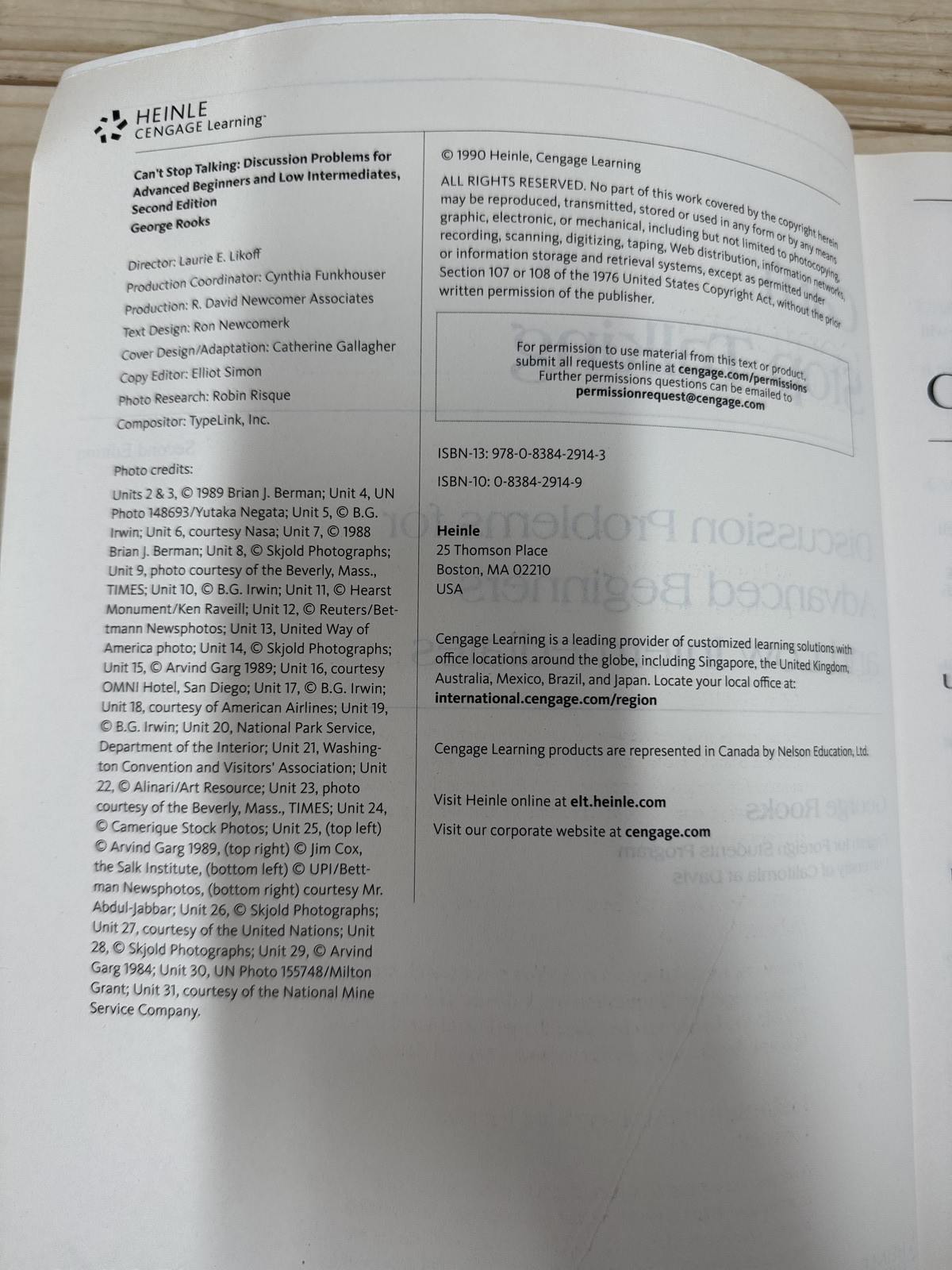 Can’t Stop Talking Second Edition George Rooks ESL English Language Textbook