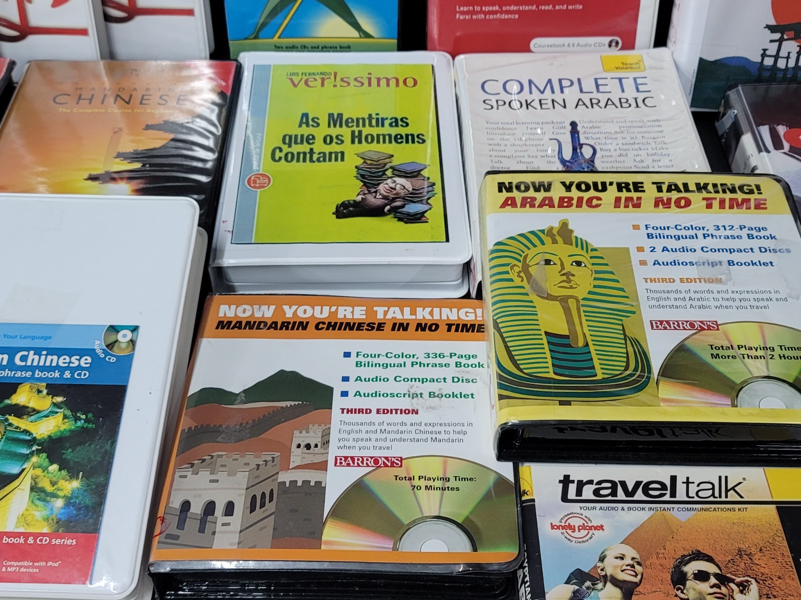 Lot of Mixed Language Media CD’s Tapes Booklets