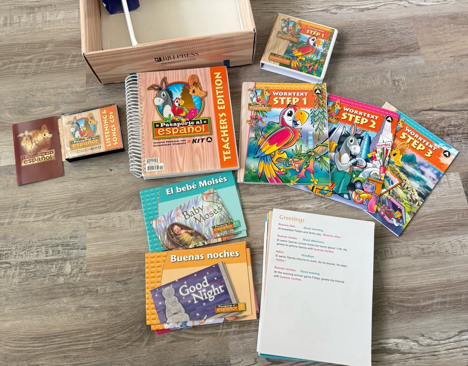 BJU Press Pasaporte al Español KIT A – Like New Spanish Program Elementary Kids