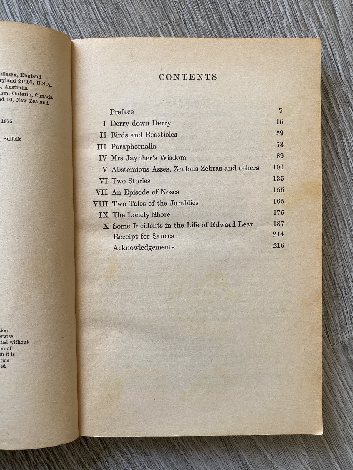 A Book of Bosh: Lyrics and Prose of Edward Lear (Puffin PB, 1975) First Edition