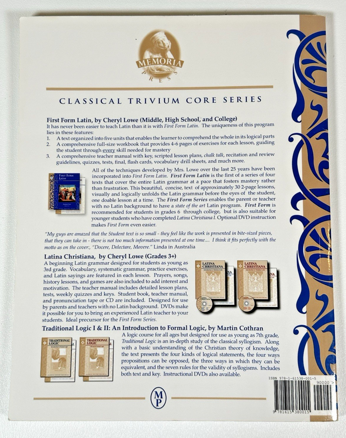 Memoria Press First Form Latin Teacher Manual & Quizzes & Test Set 1st Edition
