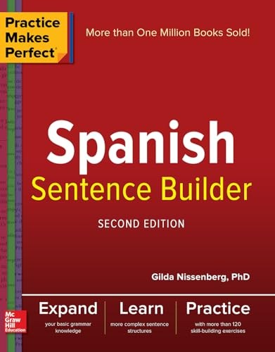 PRACTICE MAKES PERFECT SPANISH SENTENCE by Gilda Nissenberg Paperback Self Help