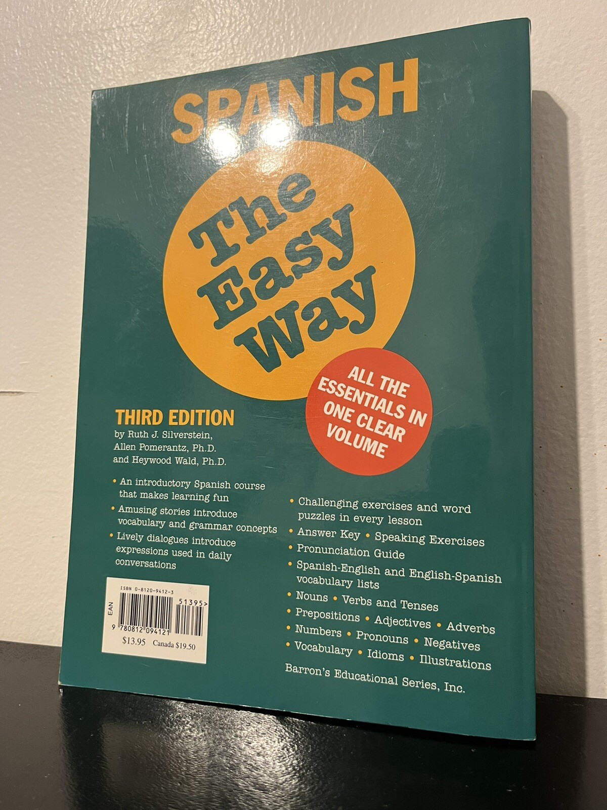 Spanish: The Easy Way Third Edition Barron’s Educational (1996, Paper Textbook)