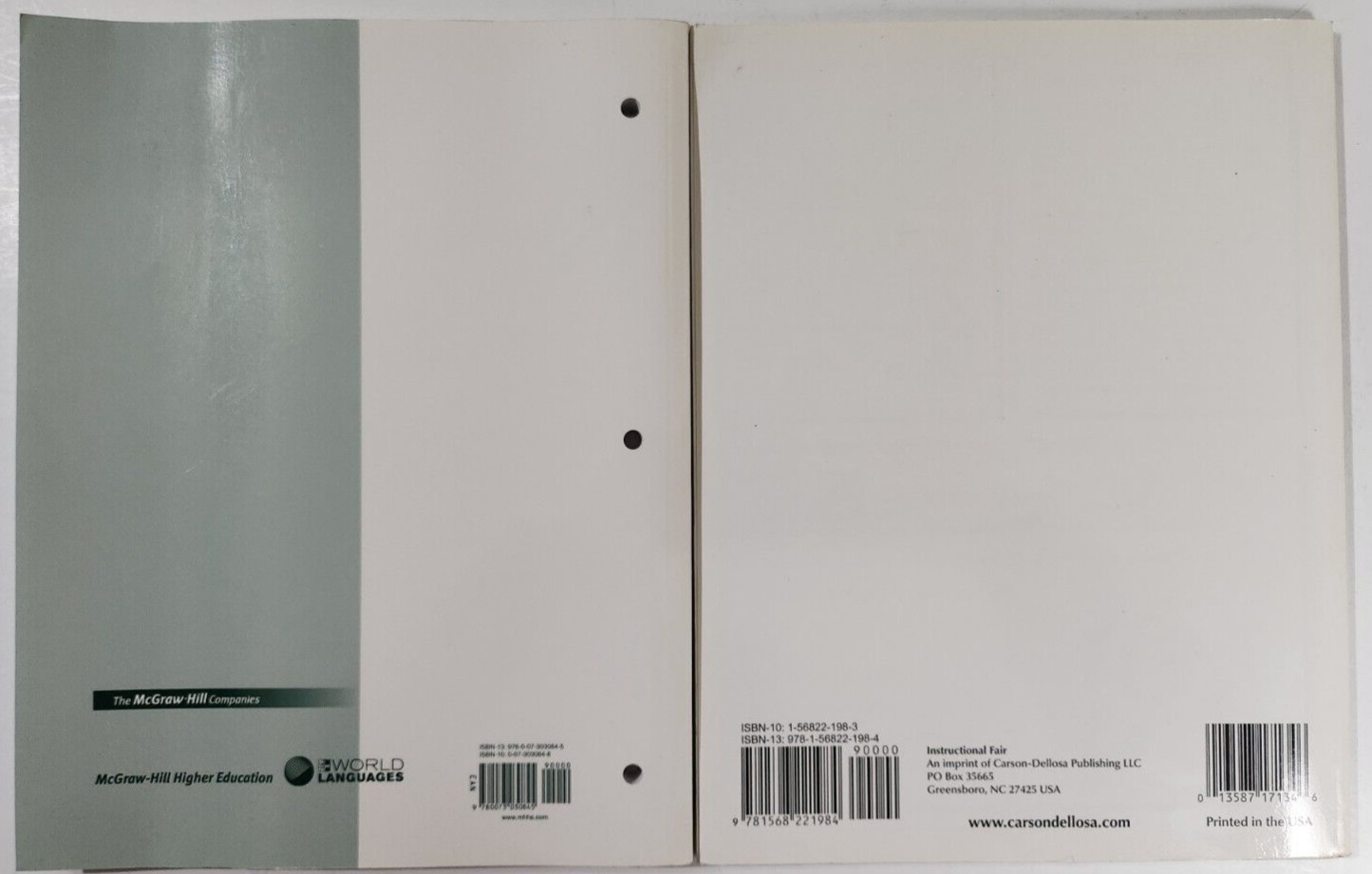Dos Mundos Part A 6th Edition & Spanish Middle/High School Lot of 2 PB