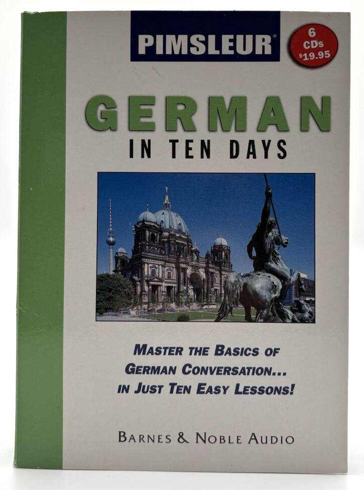 Pimsleur German 10 Days Barnes Noble Audio CD 501 German Verbs PB 3rd Edition