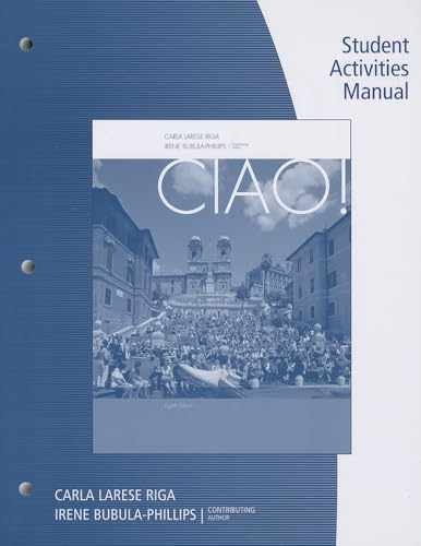 Student Activity Manual for – Paperback, by Riga Carla Larese; – Acceptable w