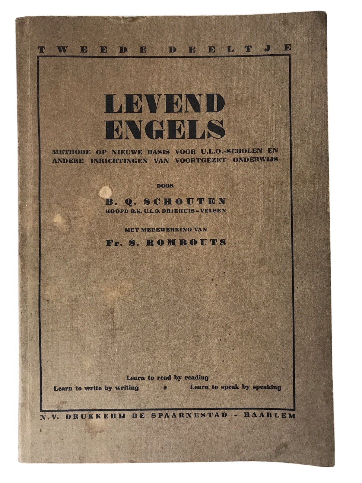 Levend Engels Learn To Read Write & Speak Antique Book