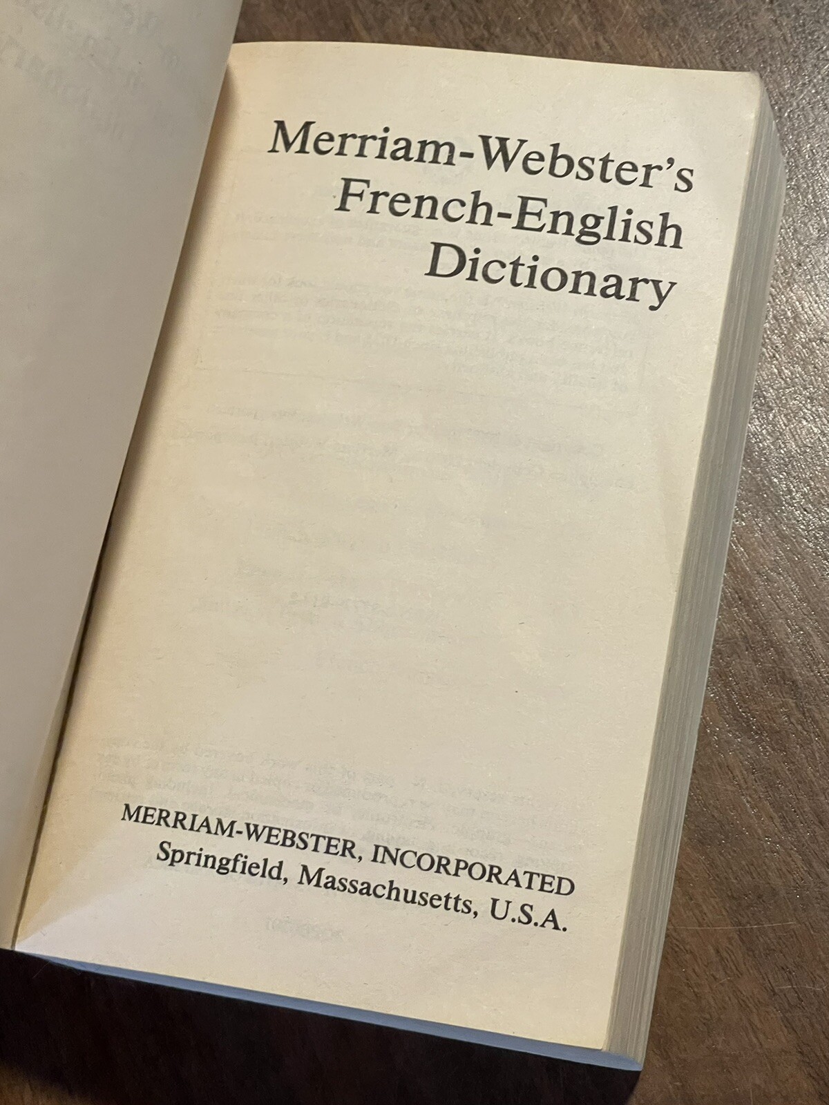 Merriam-Webster’s French-English Dictionary by Merriam-Webster (2000, Trade…