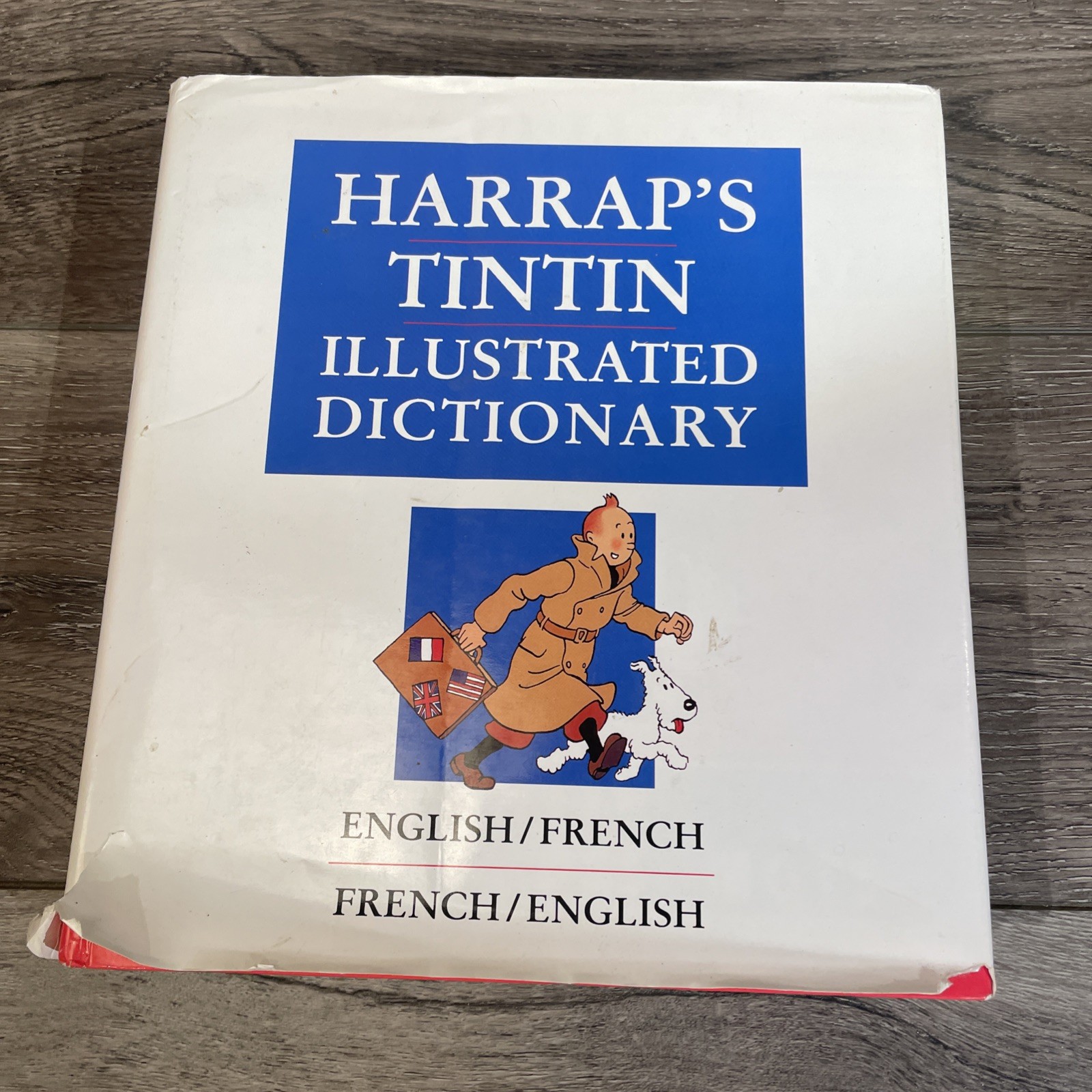 Tintin Illustrated Dictionary Eng French French English Harrap Hardcover 1990