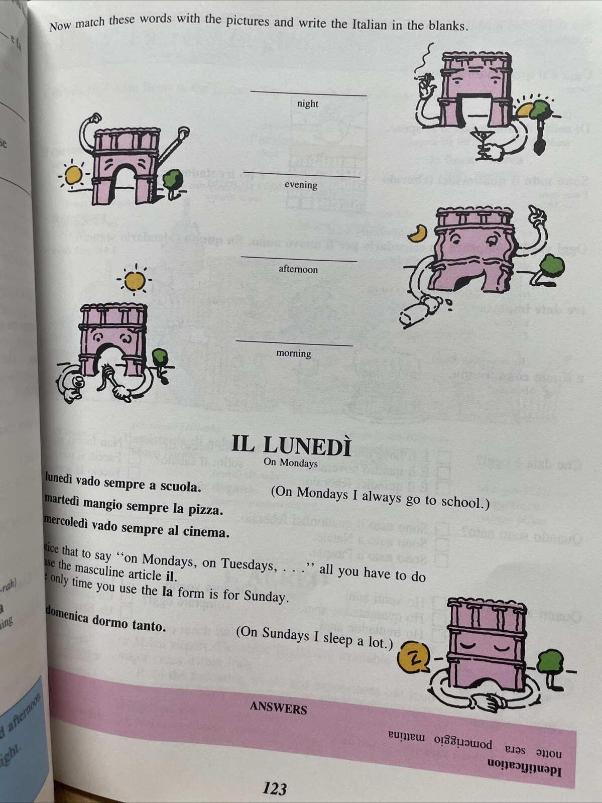 LEARN ITALIAN THE FAST AND FUN WAY w/PULL-OUT BILINGUAL By Marcel Danesi 1985