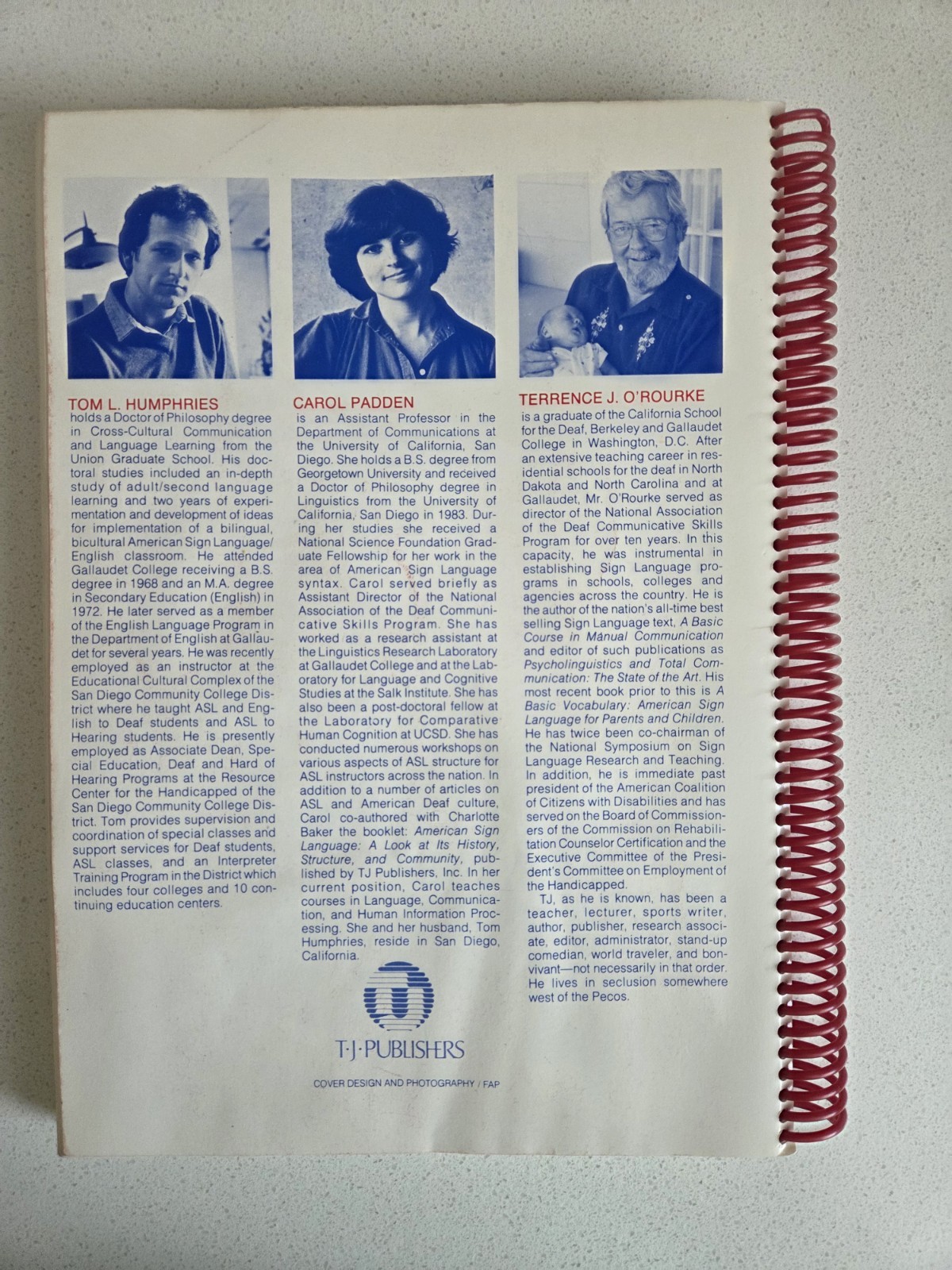 T.J. Publishers Basic Course in American Sign Language Spiral Illustrated