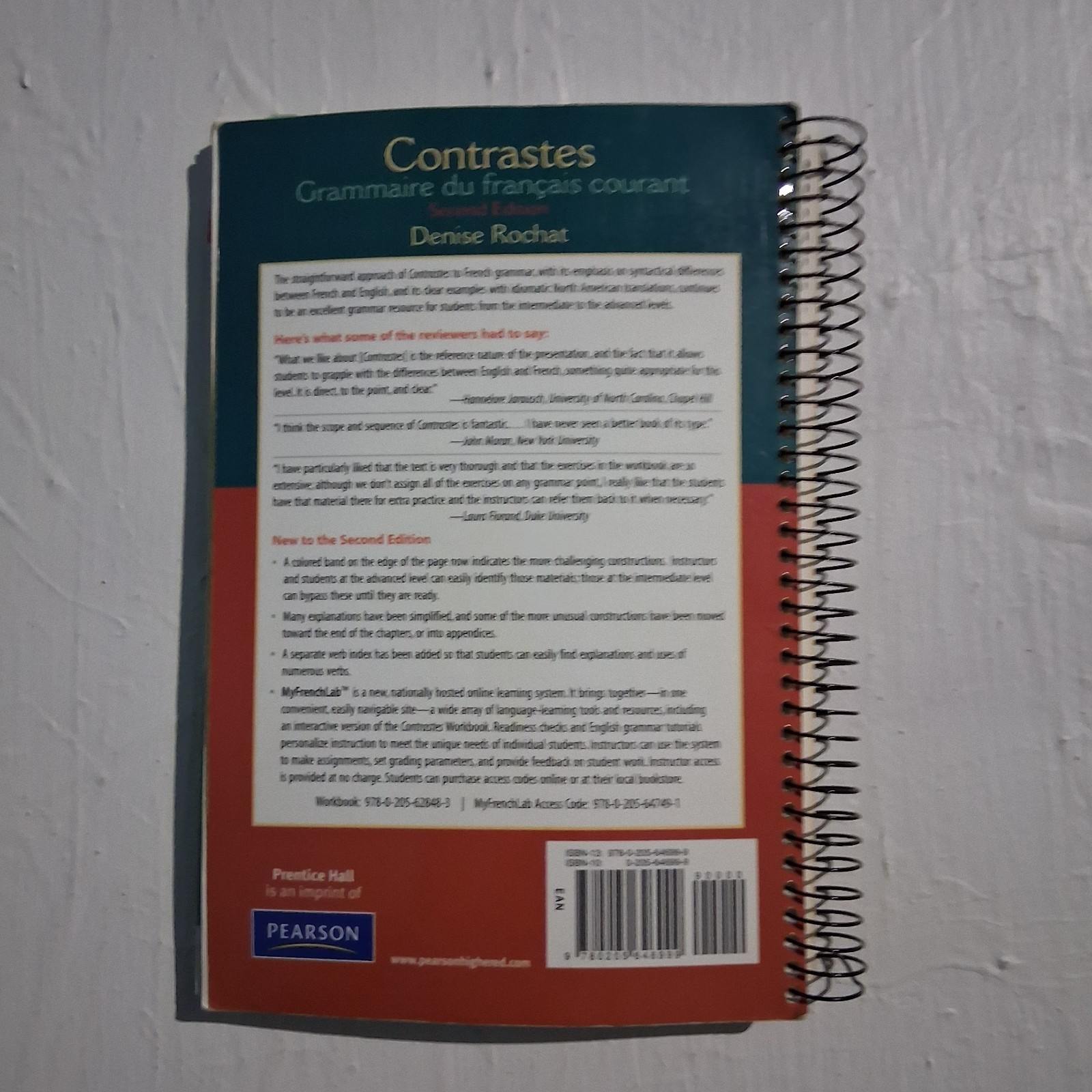 Contrastes : Grammaire du Français Courant Spiral Denise Rochat