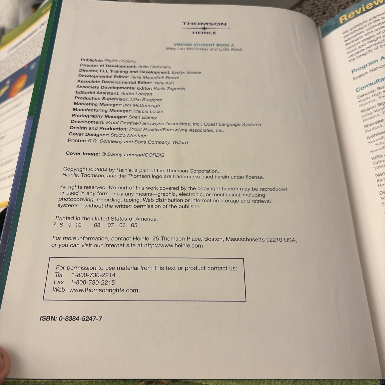 Visions A: Language, Literature, Content by McCloskey & Stack (2003, Hardback)