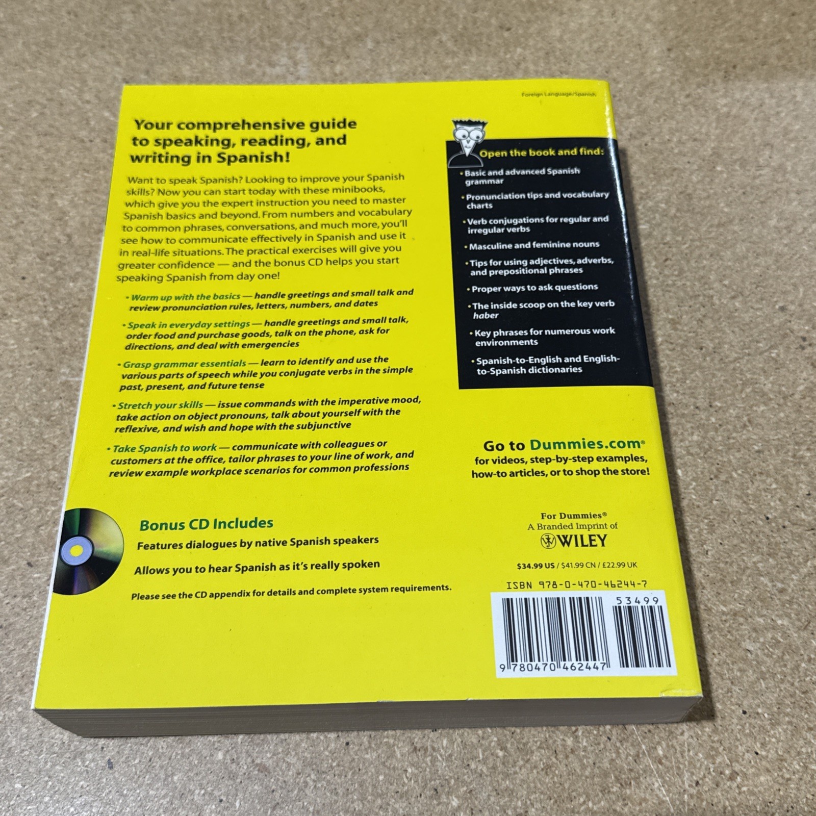Spanish All-In-One for Dummies by The Experts at Dummies (2009) CD-ROM Included