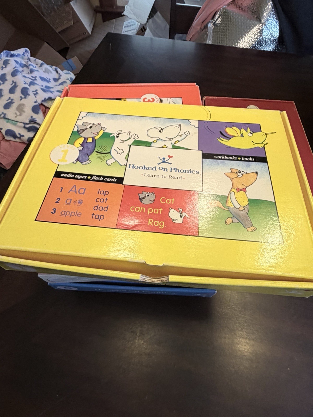 Hooked on Phonics set Level 1-5 plus parents box cassette Box Games 1988