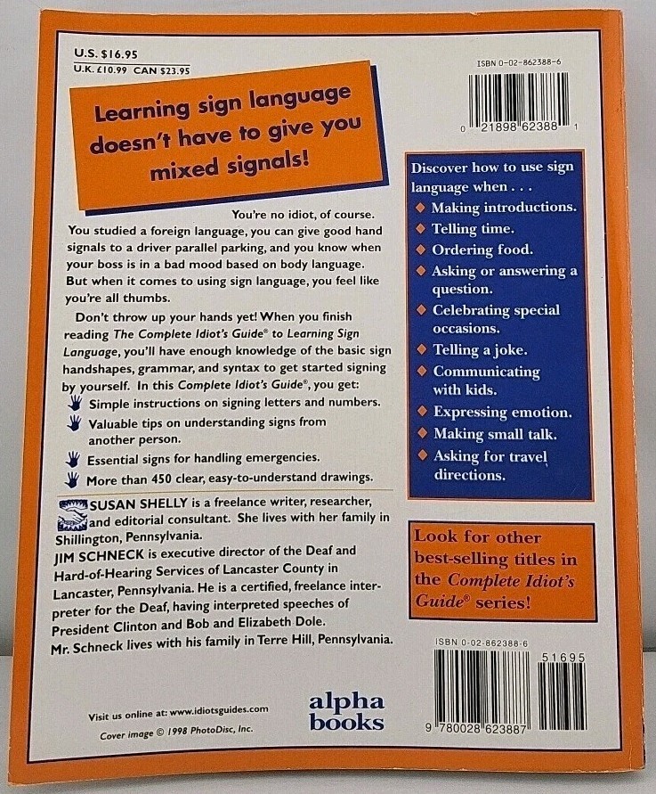 The Complete Idiot’s Guide Ser.: Complete Idiot’s Guide to Learning Sign…