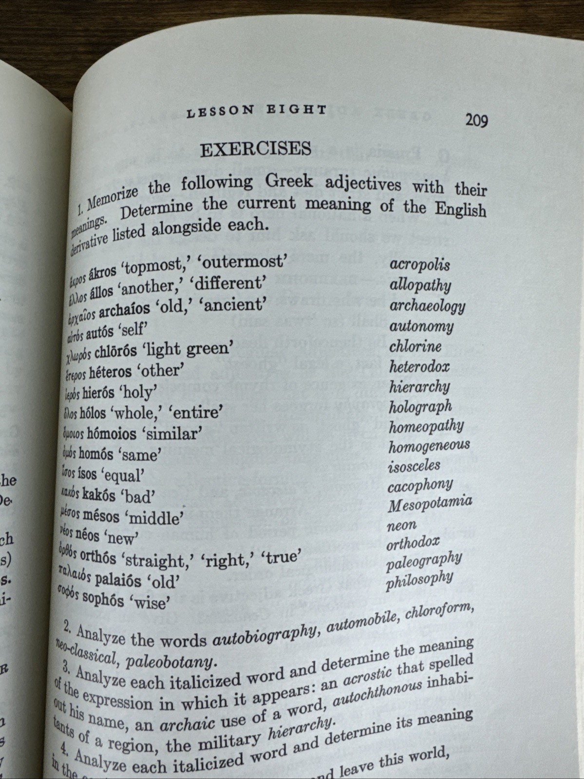 Latin & Greek in Current Use 2nd Ed 1949 by Eli Burriss & Lionel Casson
