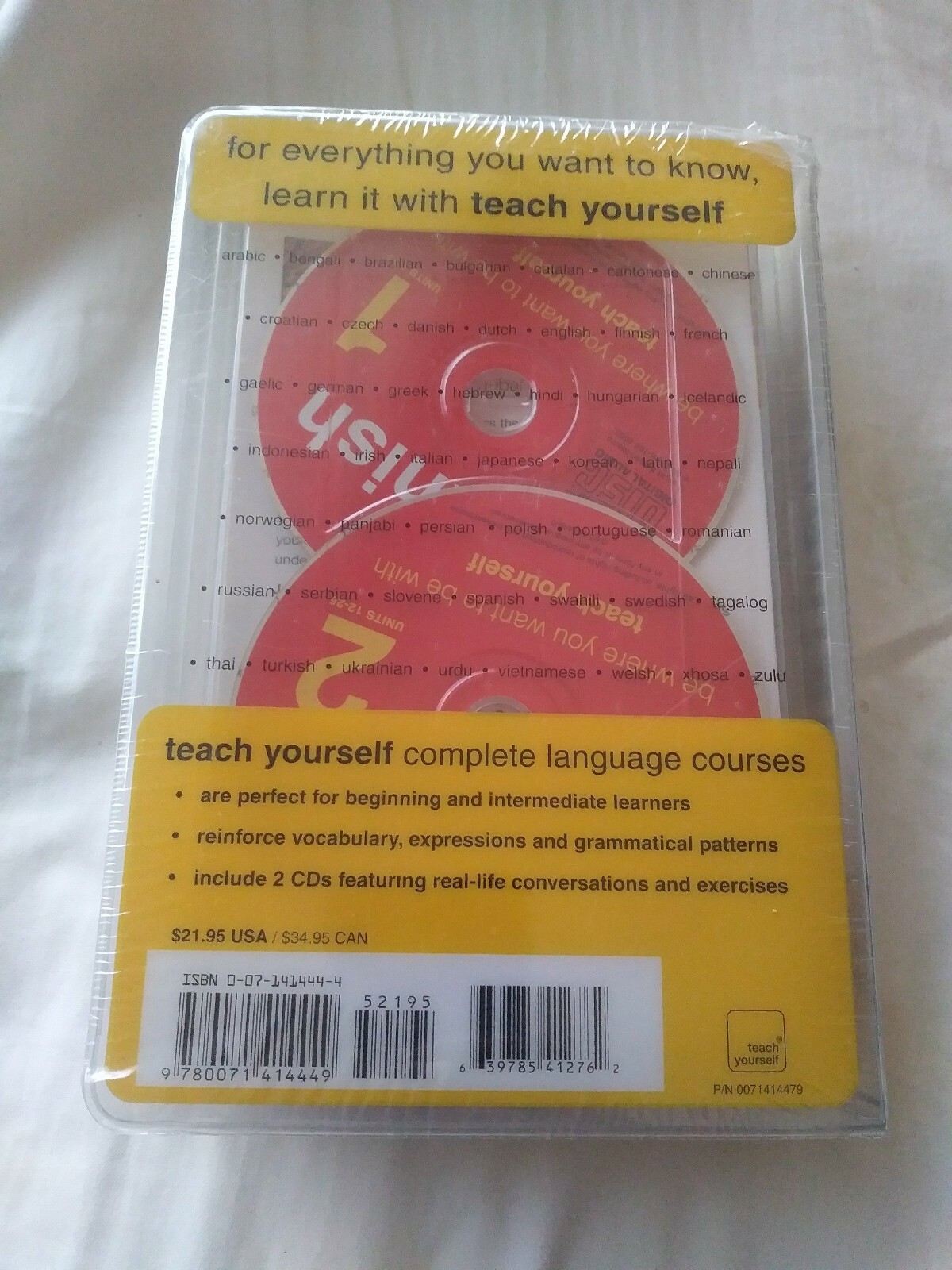 Teach Yourself Spanish Complete Audio CD Program Includes Two 60 Minute CDs New!