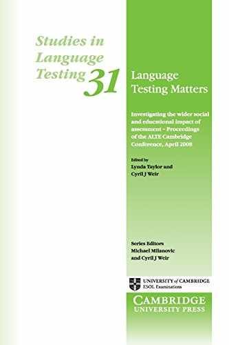 Language Testing Matters: – Paperback, by Taylor Lynda; Weir – Very Good
