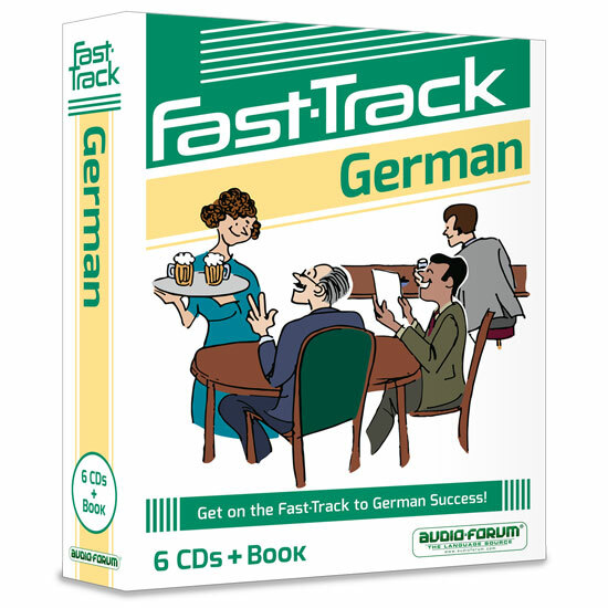 Fast-Track German (6 CDs/Book) by Audio Forum – *NEW in BOX*