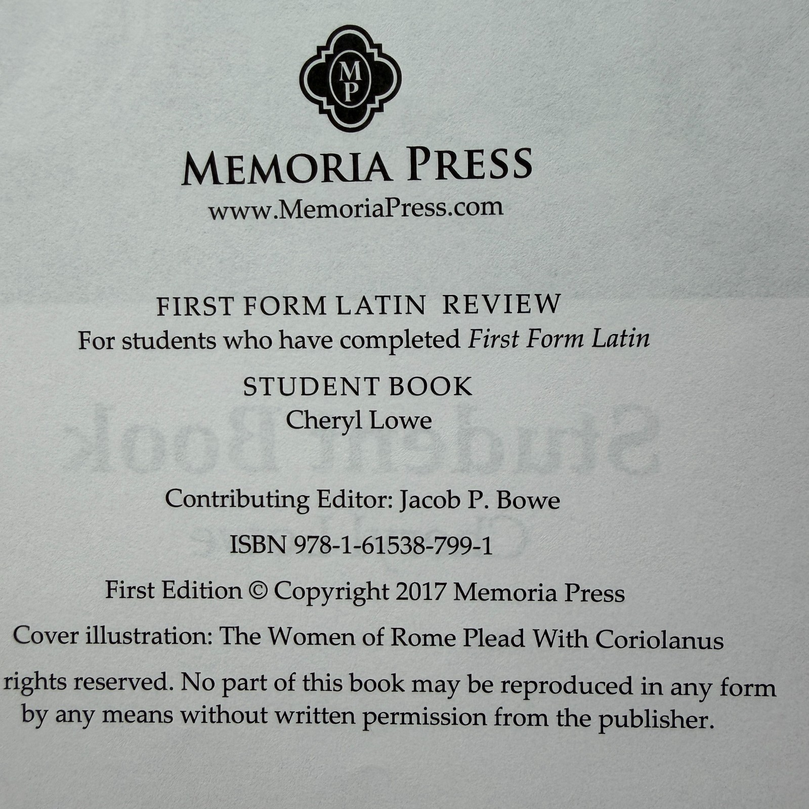 First Form LATIN Instructional DVDs Year One + Review Answer Key Memoria Press