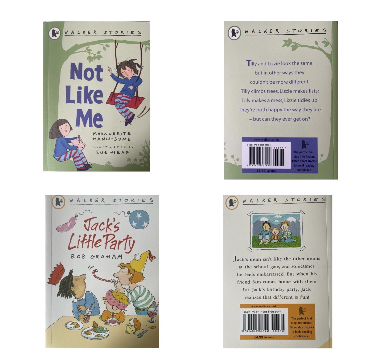 1 Set Containing 5 Walker Stories Books Builds Reading Confidence