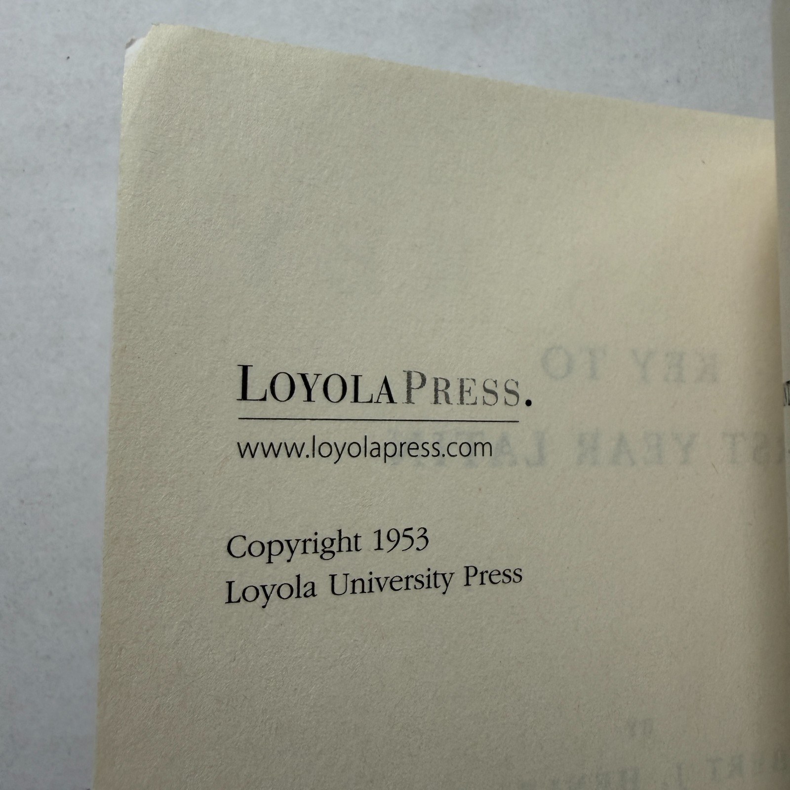 Henle Latin First Year Answer Key Book Loyola Press 149 pages