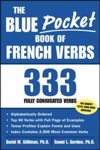 The Blue Pocket Book of French Verbs : 333 Full- 0071421637, paperback, Stillman