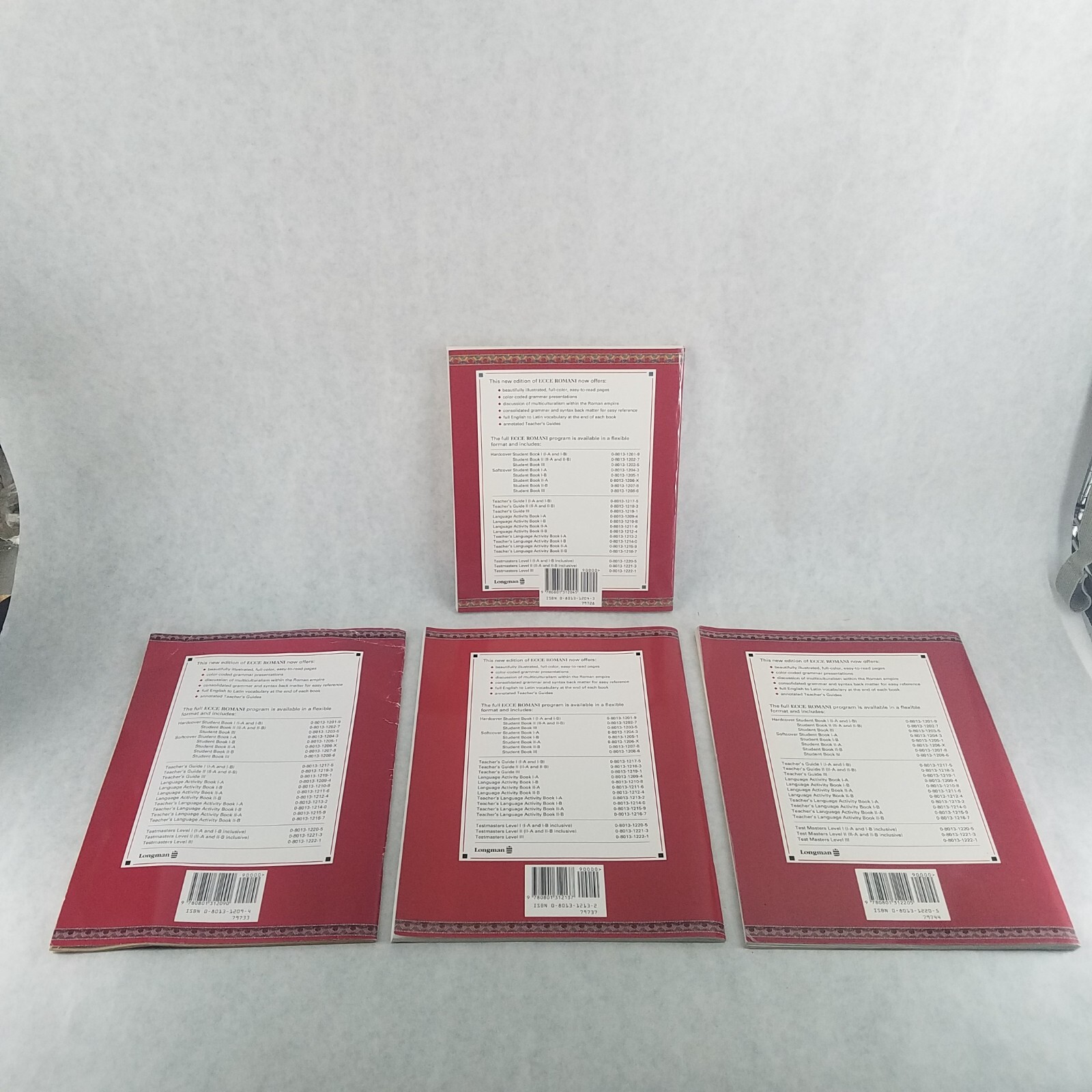 ECCE ROMANI I-A, LATIN READING PROGRAM, 2ND ED. Lot of 4 – See Description