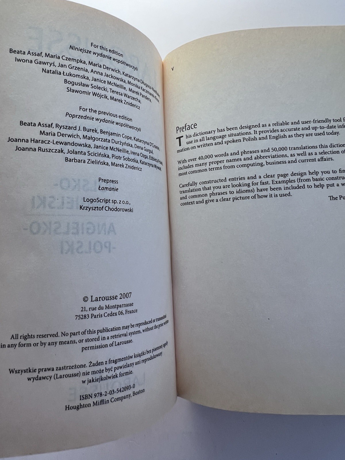 LAROUSSE POCKET POLISH-ENGLISH/ENGLISH-POLISH DICTIONARY *Excellent Condition*