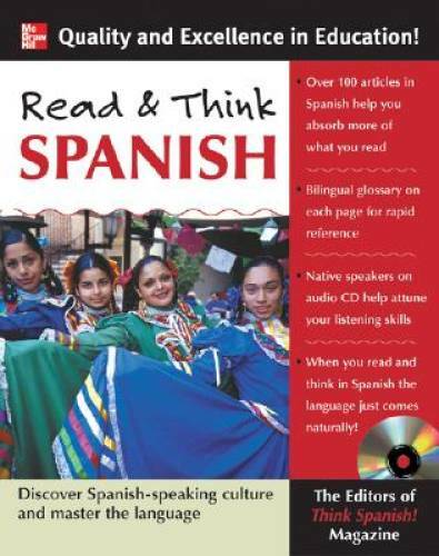 Read and Think Spanish (Book +1 Audio CD) – Paperback – GOOD