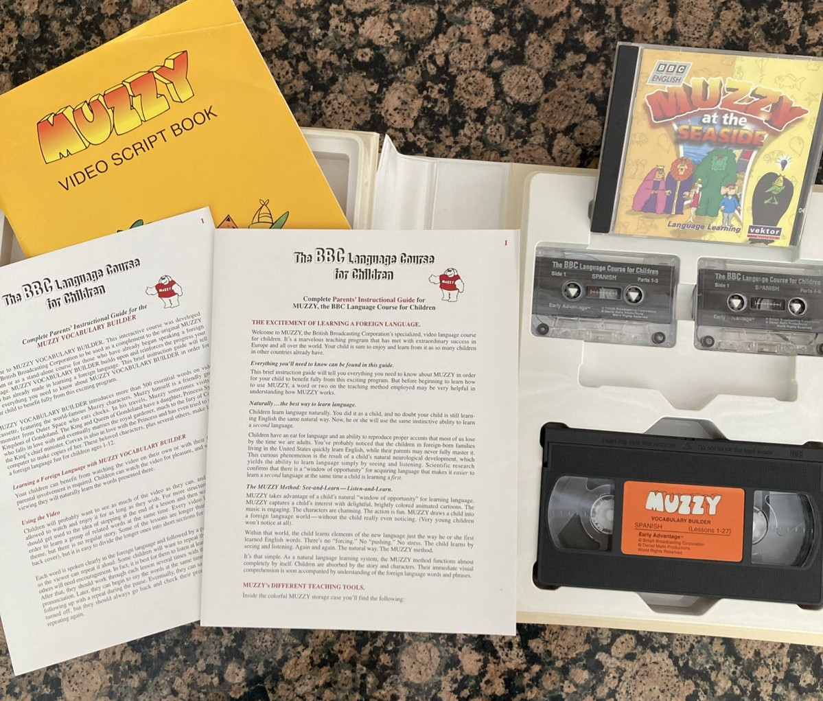 Muzzy The BBC Language Course For Children Spanish VHS And Cassette Course