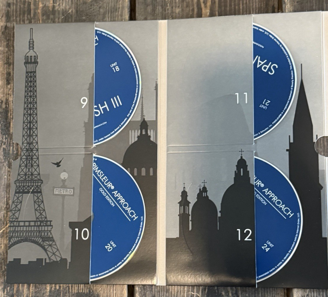 Pimsleur Spanish Gold Edition Levels I II III CD Language Course 35 CDs Read