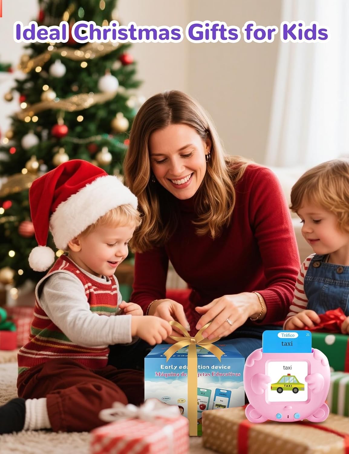 Spanish & English Talking Flash Cards for Toddlers, 510 Sight Words Bilingual Pi