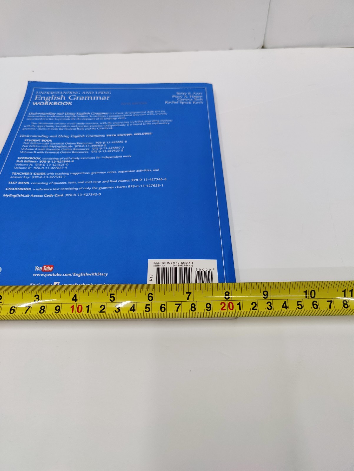 Understanding and Using English Grammar Workbook 5 Ed Pearson 9780134275444