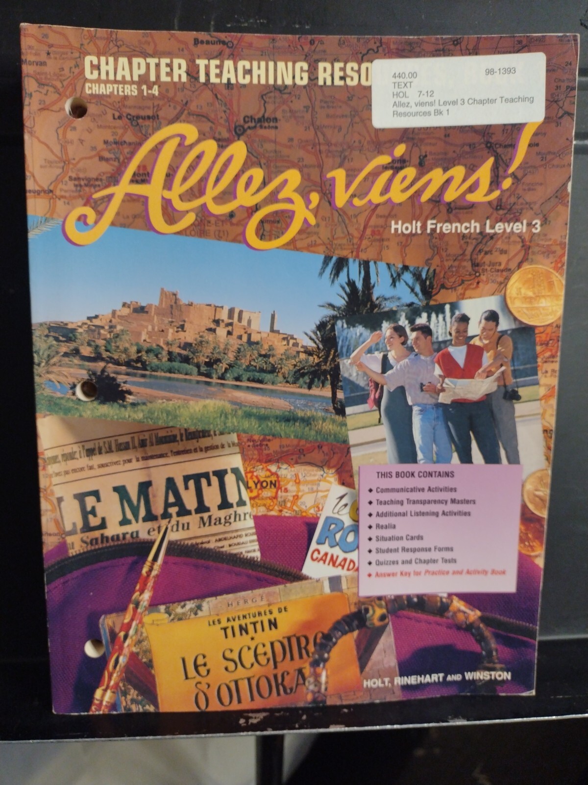 Allez, Viens! Holt French Level 3 Teacher’s Ed. + Text Bk + Chapter Teach 1-3 +!