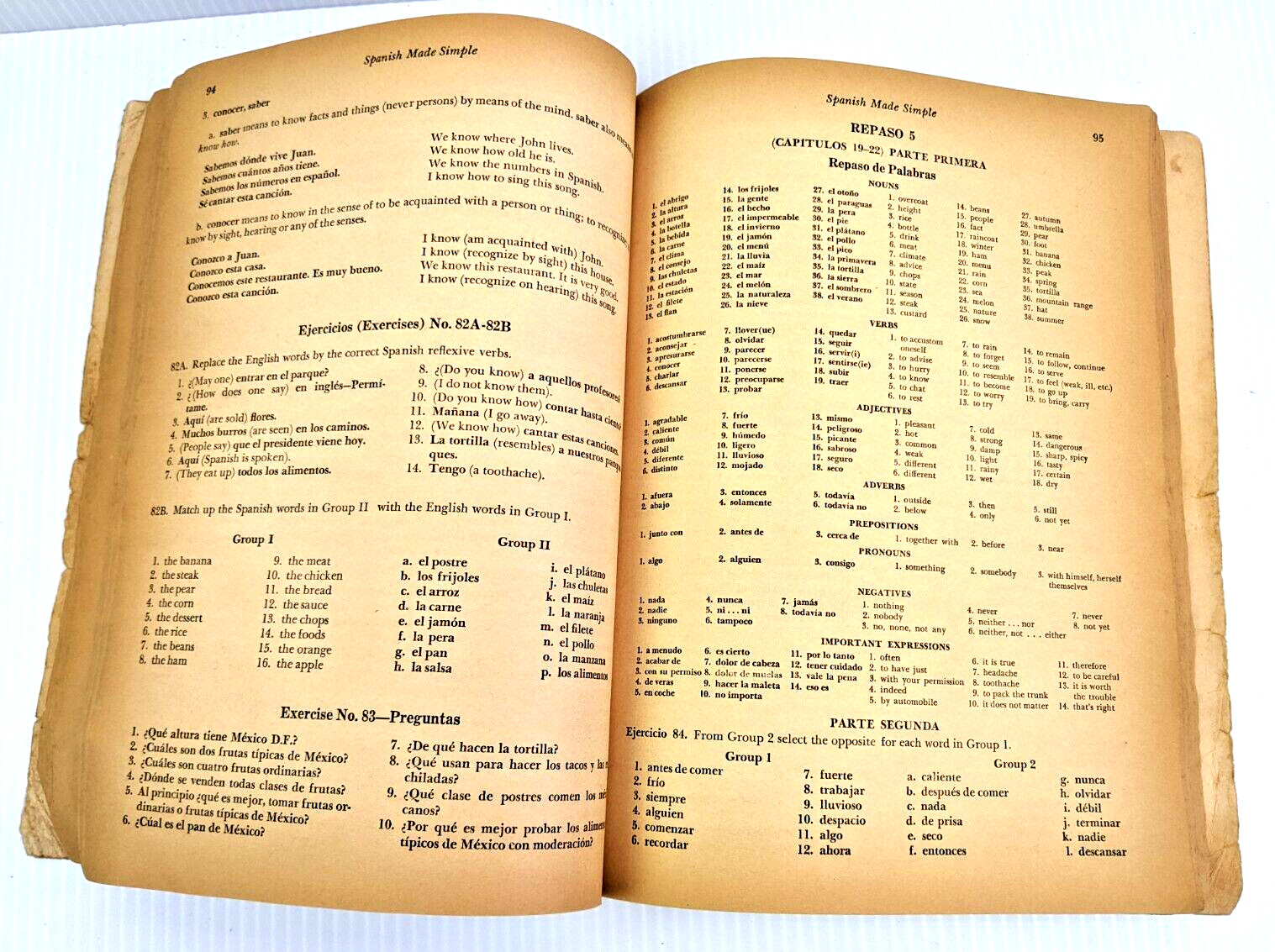 SPANISH Made Simple by Eugene Jackson 1958 Vintage Edition