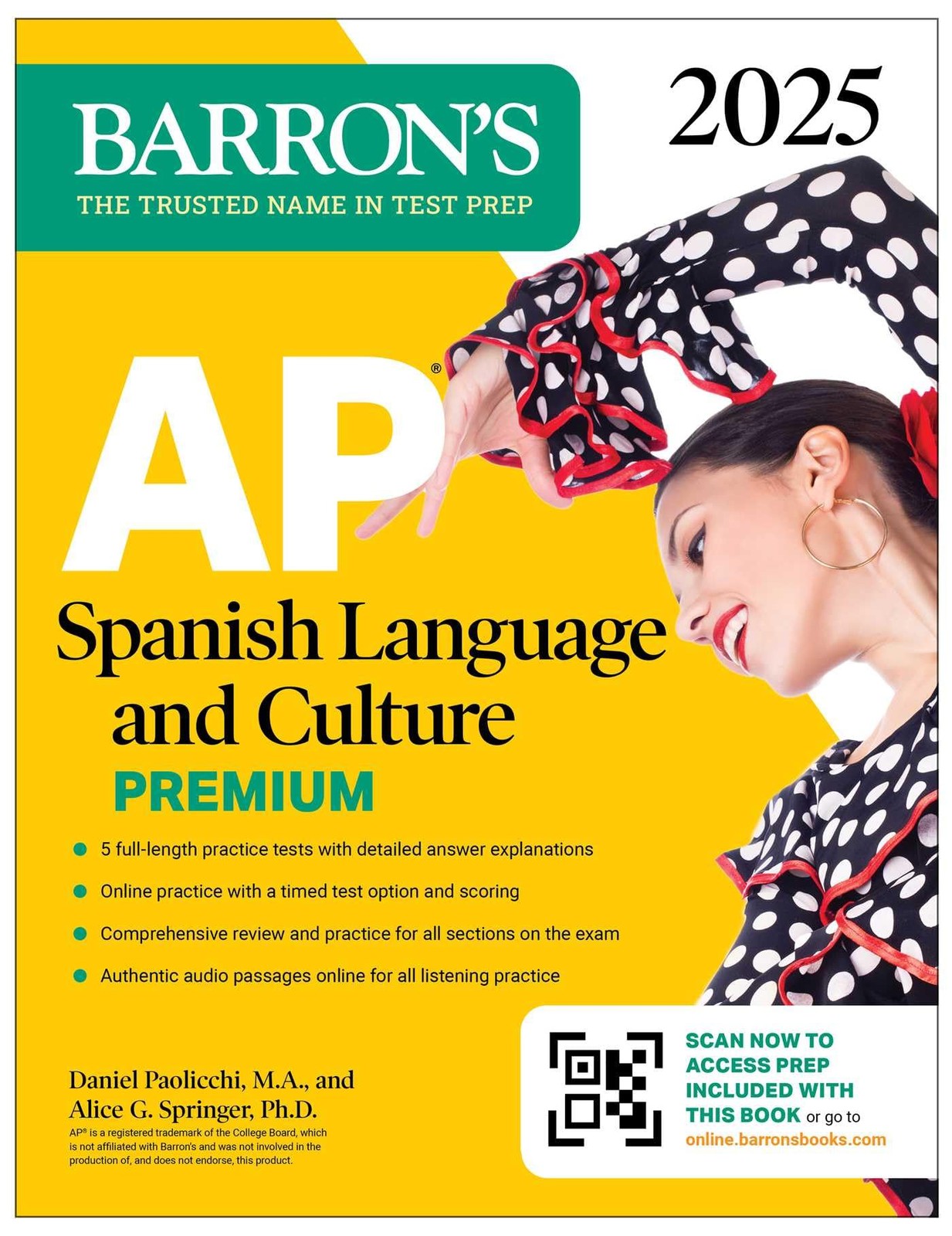 AP Spanish Language and Culture Premium, 2025: Prep Book with 5 Practice Tes…
