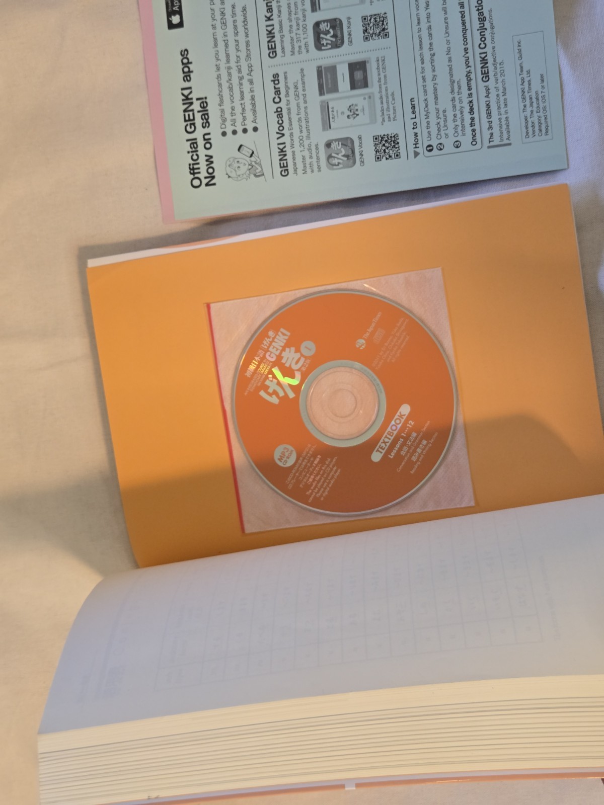 Genki 1 Integrated Course Elementary Japanese. Banno 2nd Edition. Includes CD