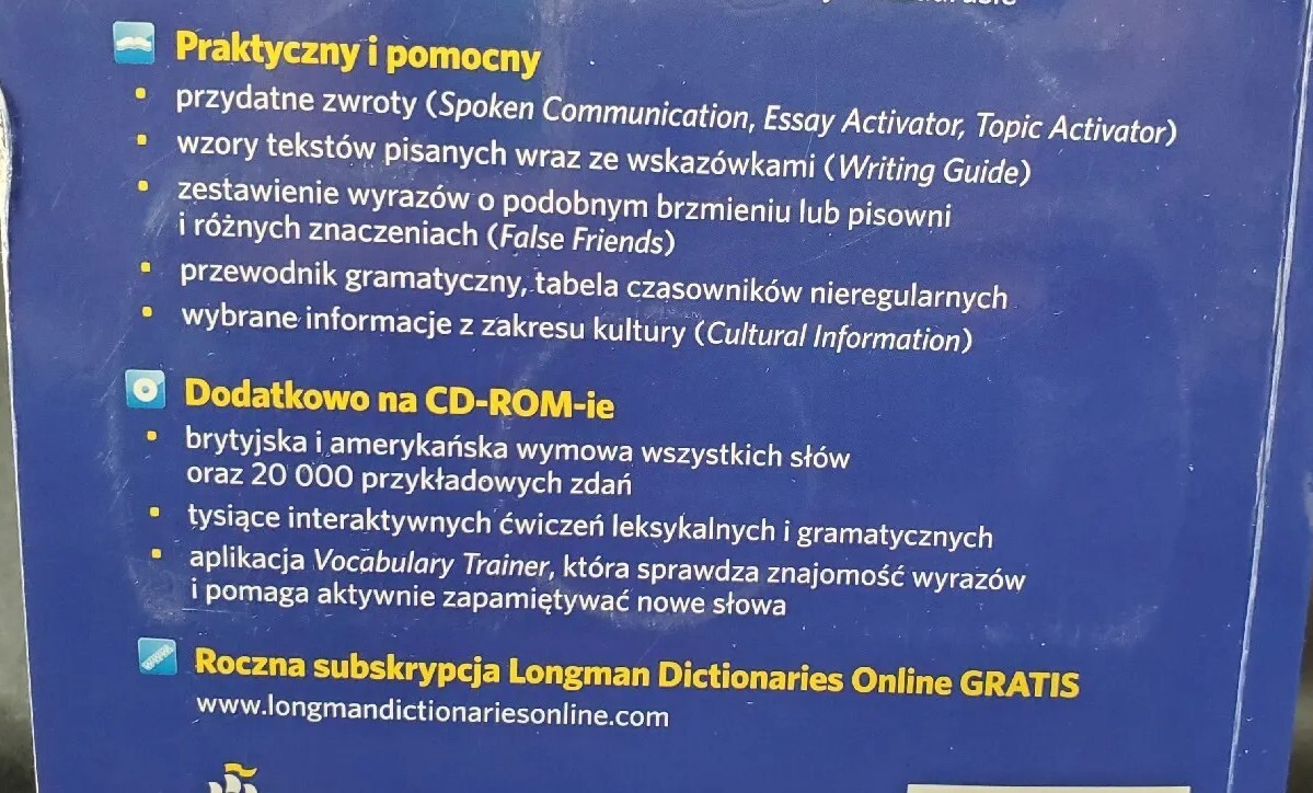LONGMAN – STOWNIK WSPOTCZESNY DRUGIE WYDANIE – 2011 ENGLISH-POLISH DICTIONARY