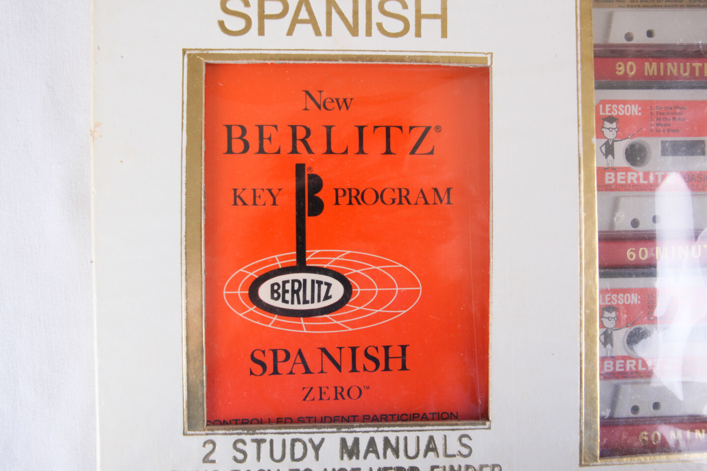 NOS Basic Spanish, Berlitz Modern Cassette Course, Sealed, 1960