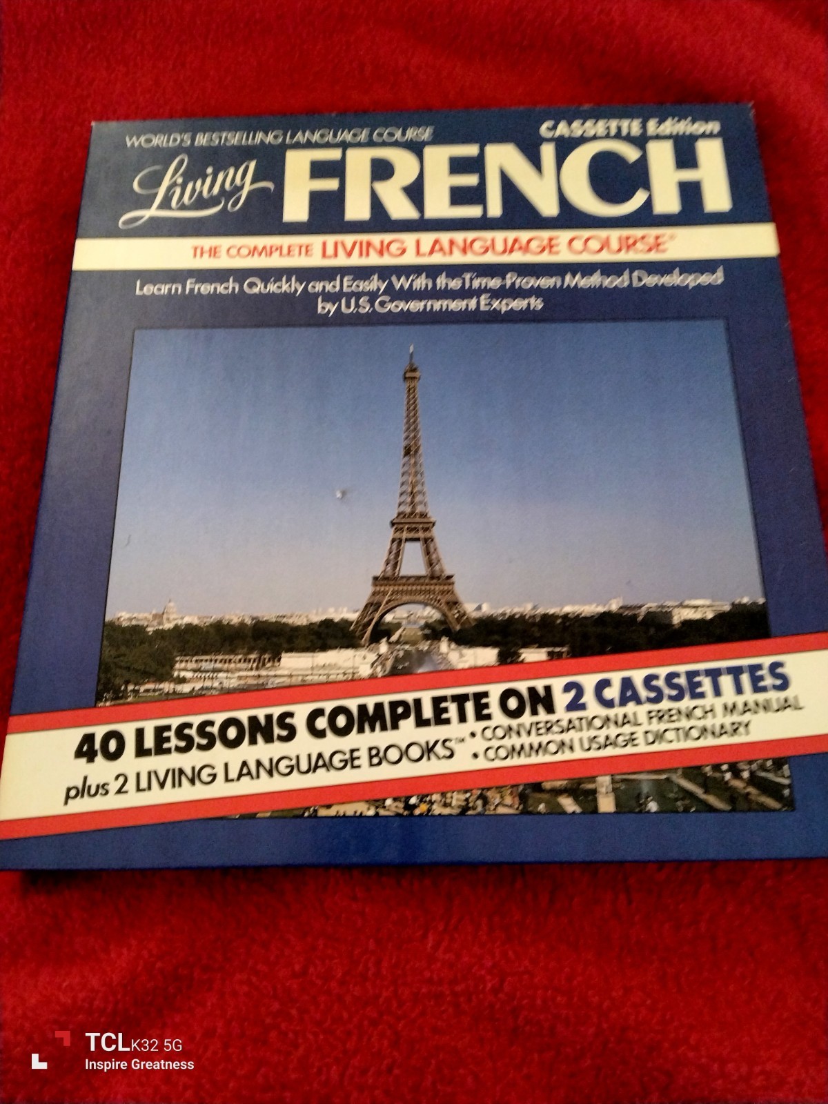 Rare Vintage French Language Course Cassettes “Living French” Complete Very Good