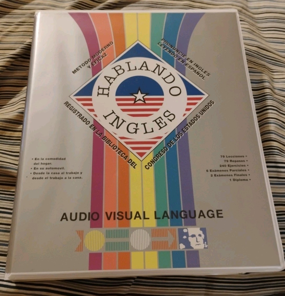 Hablando Ingles Audio Visual Language Course 1&2 -Spanish to English On Cassette