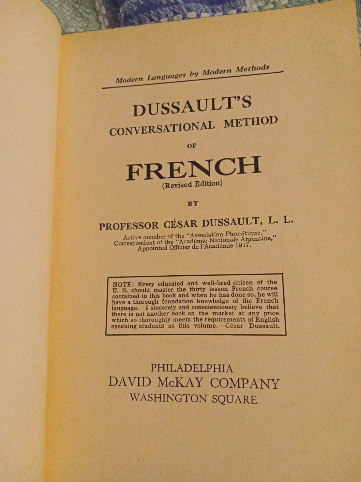 French Conversational Course Book 1918