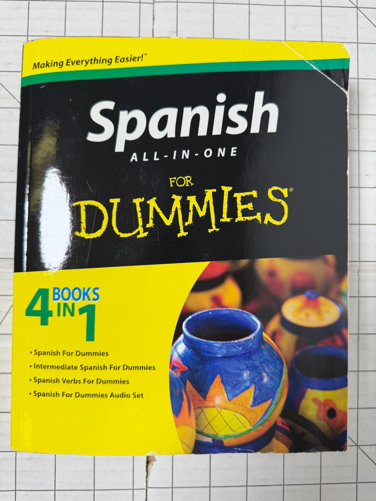 Spanish All-In-One For Dummies 4 Books in 1 with CD Wiley Language Learning TPB