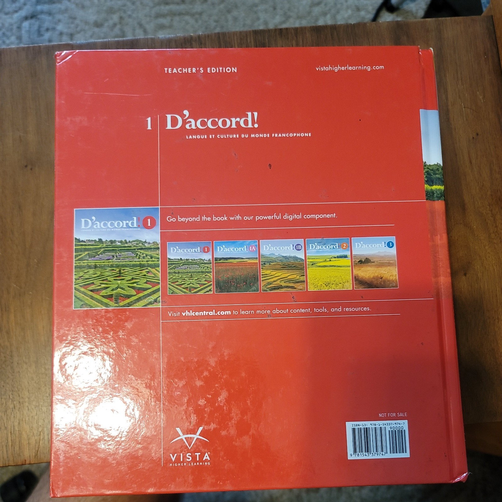 D’accord! Langue Et Culture Du Mone Francophone 1 – Hardcover *Like New
