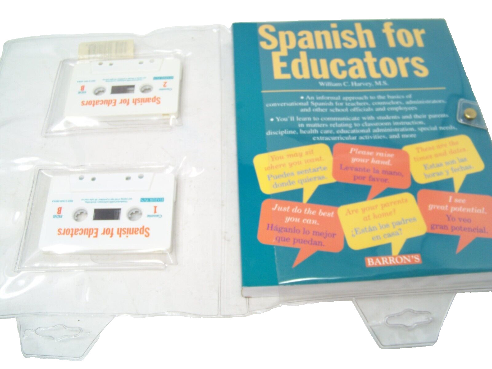 Spanish for Educators by William C. Harvey 1998 Paperback 2 Cassettes Plastic Co